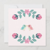 inséparables floral enregistrer la carte de date (Dos)