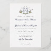 Inséparables "H" Faire-part de mariage à huile de  (Recto)