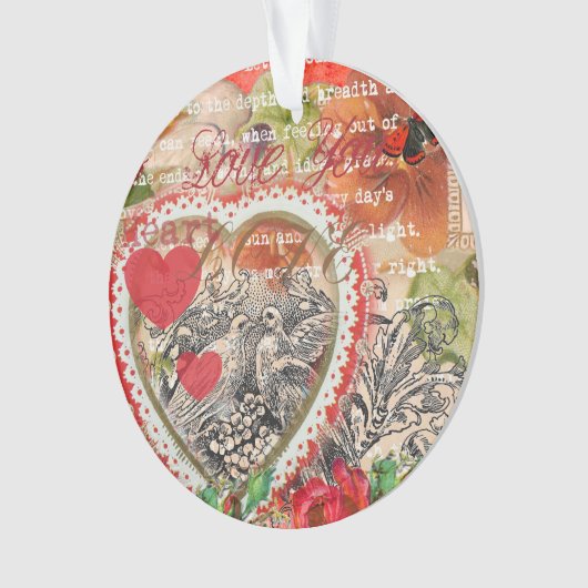 Inséparables Heart Red Art Collage (devant)