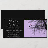 Inséparables, invitation 4"x9.25" (Devant / Derrière)