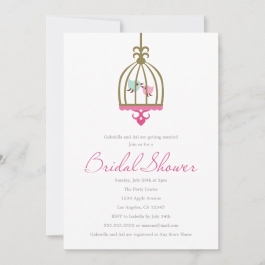 Inséparables | Invitation de douche nuptiale (Devant)