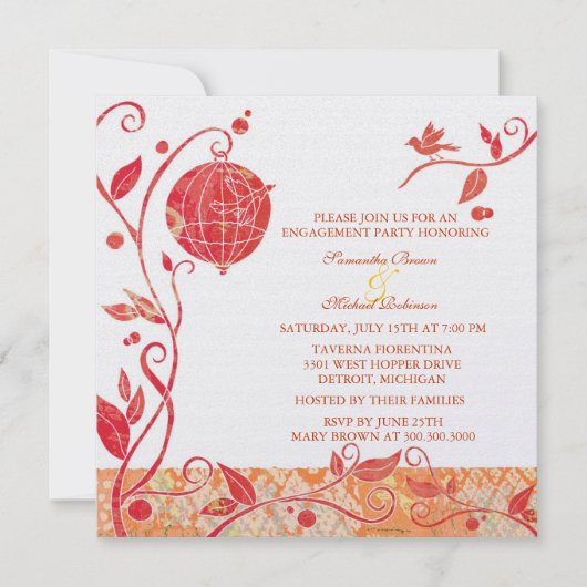 Inséparables : Invitations Fiançailles (Devant)