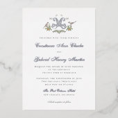 Inséparables "M" Faire-part de mariage à huile Mon (Recto)