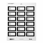 Inséparables Mariage noir/blanc Étiquette de messa (Feuille entière)
