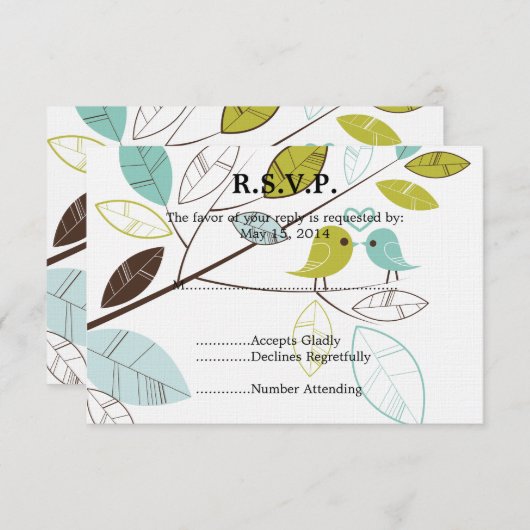 Inséparables Mariage RSVP (Devant / Derrière)