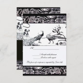 INSÉPARABLES mariages RSVP Black White Invitations (Devant / Derrière)