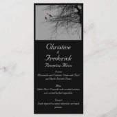 Inséparables, menu mariage et programme (Devant)
