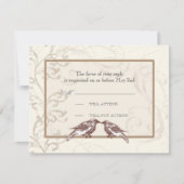 Inséparables 'n Lace - Carte de réponse Mariage (Devant)