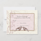 Inséparables 'n Lace - Carte de réponse Mariage Ro (Devant)