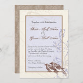 Inséparables 'n Lace - Faire-part de mariage Periw (Devant / Derrière)