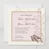Inséparables 'n Lace - Faire-part de mariage Rose (Devant)