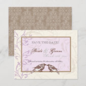 Inséparables 'n Lace - Lilac Enregistrer la carte  (Devant / Derrière)