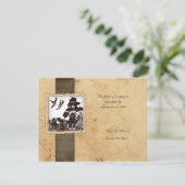 Inséparables noirs et blancs Vintage Wedding RSVP (Debout devant)