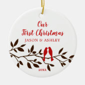 Inséparables Notre premier ornement de Noël (Devant)
