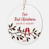 Inséparables Notre premier ornement de Noël (Gauche)
