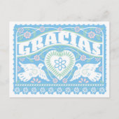 Inséparables Papel Picado Merci carte postale (Devant)