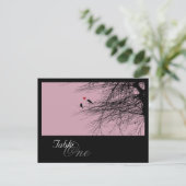 Inséparables, paramètre de table carte postale (Debout devant)