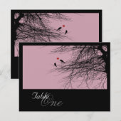 Inséparables, paramètre de table carte postale (Devant / Derrière)