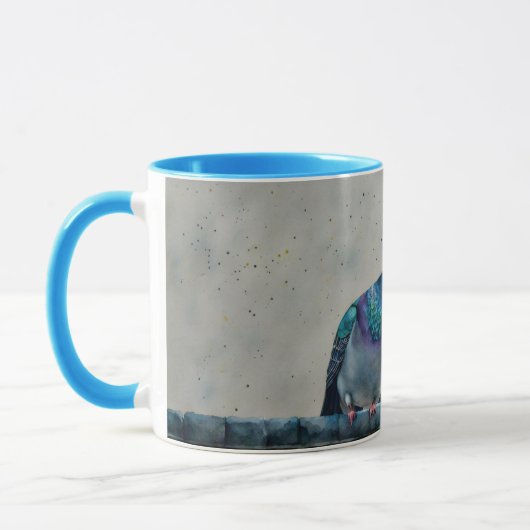 Inséparables Pigeon Bird Art Cup Mug (Gauche)
