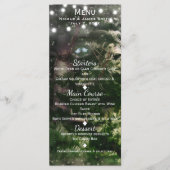 Inséparables + Pine Tree Night Mariage Carte Menu (Devant)