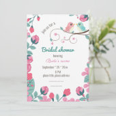 inséparables printemps fleurie nuptiale invitation (Debout devant)