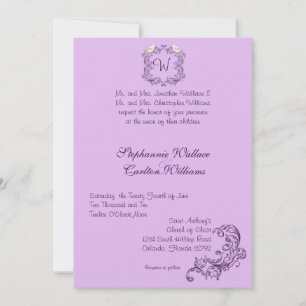 Inséparables Purple/Lavender Faire-part de mariage