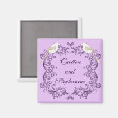 Inséparables Purple/Lavender Mariage Magnet (Recto/Verso)