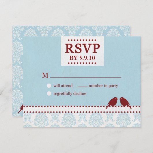 Inséparables Red Blue RSVP (Devant / Derrière)