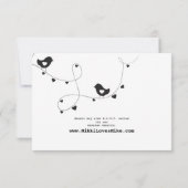 Inséparables rétro avec carte de réponse cardiaque (Dos)