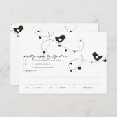 Inséparables rétro avec carte de réponse cardiaque (Devant / Derrière)