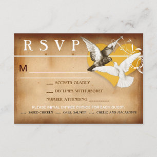 inséparables romantiques et conception rsvp coeur