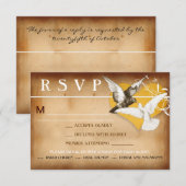 inséparables romantiques et conception rsvp coeur (Devant / Derrière)