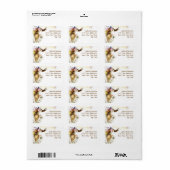 inséparables romantiques mariages étiquettes de ad (Feuille entière)