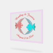 Inséparables roses et bleus mignons Mariage person (Angle)