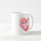 Inséparables roses Saint Valentin Café Mug (Devant droit)
