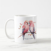 Inséparables roses Saint Valentin Café Mug (Gauche)