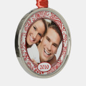 Inséparables rouges Votre photo Ornement de Noël (Droite)