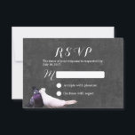 Inséparables Rustic Chalkboard Wedding RSVP<br><div class="desc">Inséparables Classy Chalkboard mariage RSVP/carte de réponse.</div>