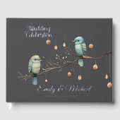 Inséparables rustiques de bois Mariage romantique (Recto)