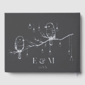 Inséparables rustiques de bois Mariage romantique (Verso)