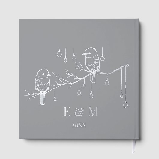 Inséparables rustiques de bois Mariage romantique (Verso)