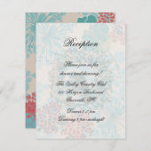 Inséparables sur la carte d'accueil Floral Wreath (Devant / Derrière)