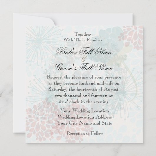 Inséparables sur le Faire-part de mariage de couro (Dos)