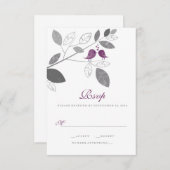 Inséparables sur une RSVP de mariage de branche (Devant / Derrière)