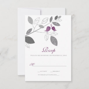 Inséparables sur une RSVP de mariage de branche