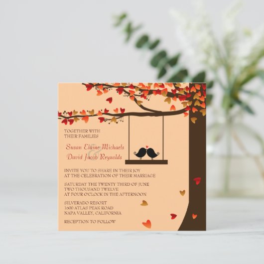 Inséparables tombant dans les coeurs Invitation à  (Debout devant)