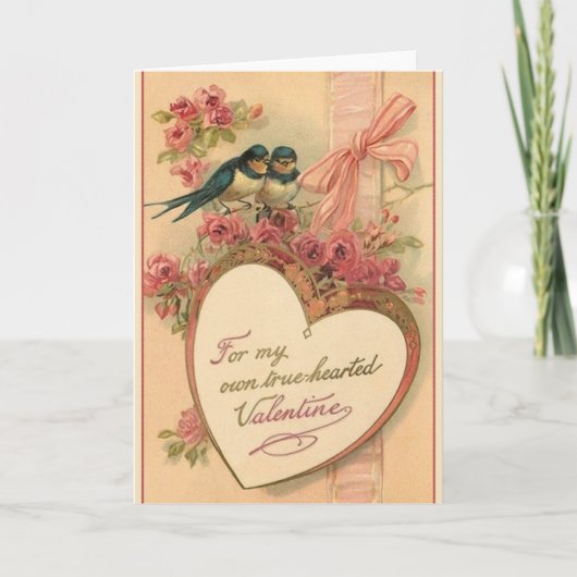 Inséparables victoriens Carte Saint Valentin (Devant)
