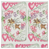 Inséparables Vintage tissu de la Saint-Valentin (Fermer)
