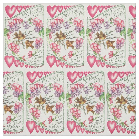 Inséparables Vintage tissu de la Saint-Valentin (Échantillon)