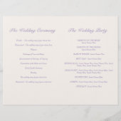 Inséparables violet rose grand programme de mariag (Dos)